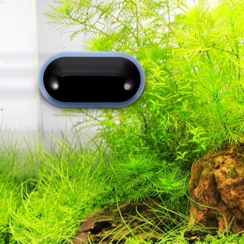 POPETPOP Digital Aquarium Thermometer with Large Clear LED Screen Reusable Adhesive Fish Tank Temperature Gauge for Freshwater and Reptile Tanks Accurate External Water Temp Monitor for