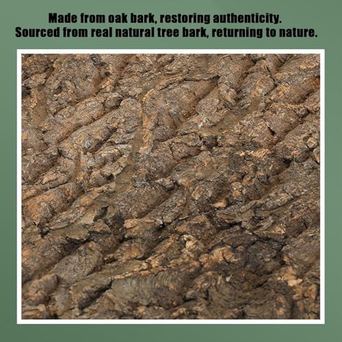 Cork Bark Background, 40x30 cm Reptile Hiding Bark Cork Terrarium Background Climbing Platforms for Beared Dragon Lizard Geckos Spider