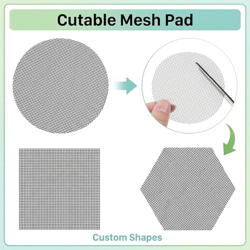 WLLHYF Bonsai Mesh for Plant, 150 Pcs 2 3 4 Inch Flower Pot Mesh Mat Round Plant Pot Pad Drainage Covers Durable Reusable Net Bonsai Gardening Grid for Gardening Essentials Potted Succulent