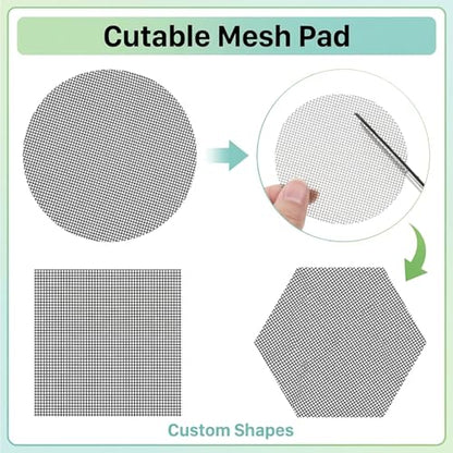 WLLHYF Bonsai Mesh for Plant, 150 Pcs 2 3 4 Inch Flower Pot Mesh Mat Round Plant Pot Pad Drainage Covers Durable Reusable Net Bonsai Gardening Grid for Gardening Essentials Potted Succulent