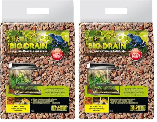 Exo Terra BioDrain Terrarium Substrate for Aquarium, 4.4-Pound (Pack of 2) - size: One Size (Pack of 2)