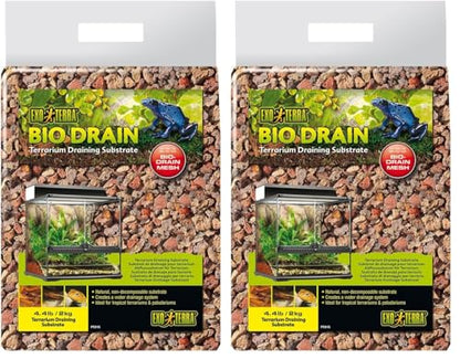 Exo Terra BioDrain Terrarium Substrate for Aquarium, 4.4-Pound (Pack of 2) - size: One Size (Pack of 2)