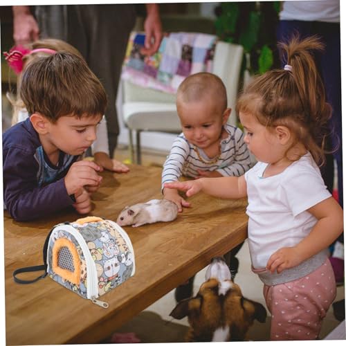 Hamster Carrier Bag Portable Travel Pouch for Pets Warm Breathable Design for Hiking Outings Shopping Suitable for Hamsters Mice Hedgehogs Squirrels