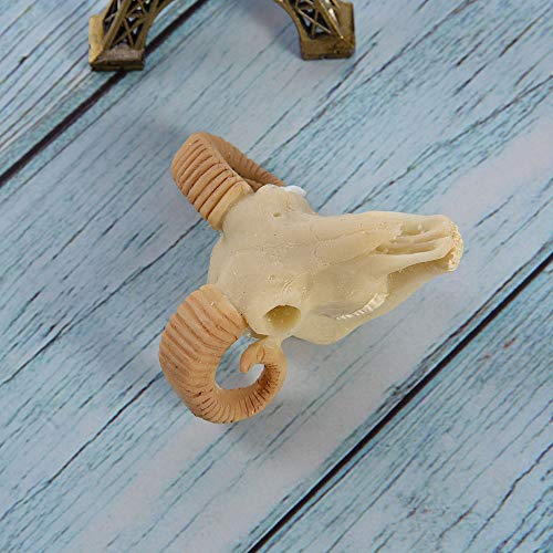 Wixine 1Pcs Aquarium Resin Sheep Head Skull Fish Tank Ornament Terrarium Reptile Decorations