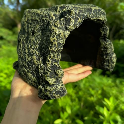Reptile Hides and Caves, Reptile Tank Accessories, Tortoise Habitat, Resin Bearded Dragon Hideout Turtle House for Turtle Bearded Dragon Gecko Snakes Chameleon Frogs Fish