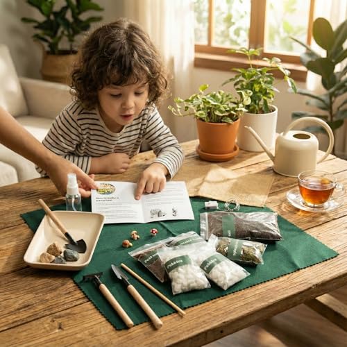 DIY Terrarium Kit | Pebbles Sphagnum Moss Activated Carbon Burlap Peat Moss Tools | Terrarium Supplies (Advanced) - style: Advanced