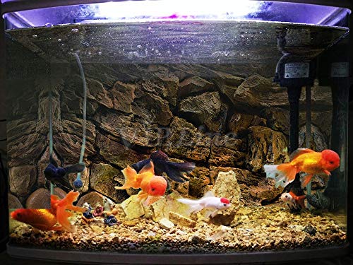 Rock Wall Aquarium Background Poster PVC Fish Tank Decor Landscape 24 36 48 72 (24" x 20"/ 61 x 51cm) - size: 24" x 20"/ 61 x 51cm