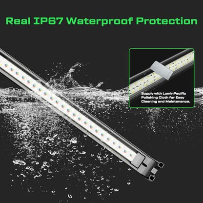 LED Aquarium Light with Remote, IP67 Waterproof Freshwater Planted Grow Light, Full Spectrum Fish Tank Light with Timer, Dimmable RGB+W, Upgrade Appearance, High Performance (36-45inch) - size: 36-45inch