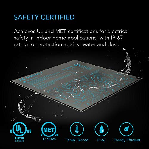 AC Infinity SUNCORE A5, Waterproof Seedling Heat Mat 20" x 20.75" MET & UL-Certified Heating Pad for Indoor Gardening, Hydroponics, Germination, Cloning - size: 20" x 20.75"