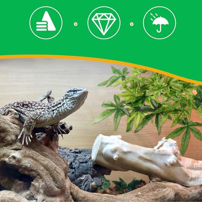 jojofuny Artificial Cactus Plant for Reptile Terrarium Habitat Decor, Fake Terrarium Plants for Amphibians and Lizards, Sturdy Plastic Reptile Tank Landscaping Accessory