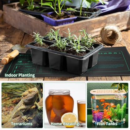 Seedling Heat Mat 4 Pack Durable Waterproof Plant Heating Pad 10"x 20.75" for Germination, Indoor Gardening, Greenhouse - size: 4 PACK
