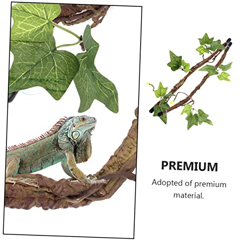 MERRYHAPY 2PCS Reptile Vines Suction Cups Jungle Climber Vines for Chameleons Snakes and Lizards Artificial Terrarium Decor for PET Habitat