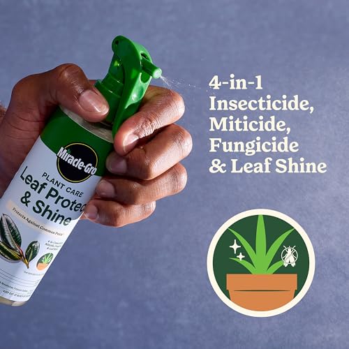 Miracle-Gro Indoor Potting Mix (6 qt.) and Plant Food (8 fl. oz.) for All Plant and Plant Care Leaf Protect & Shine (8 fl. oz.) - Bundle for Growing, Fertilizing, Protecting and Cleaning Houseplants - size: 6 qt (Care Bundle), style: 6 QT