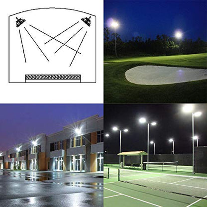2 Pack 60W LED Outdoor Lighting Flood Lights,Wall Light,Work Light,IP66 Waterproof Security Lights,5400lm,6500K White Light for Shop,Garage,Yard,Garden,Landscape, Playground Lighting