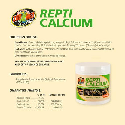 Zoo Med Repticalcium with D3 3 oz.