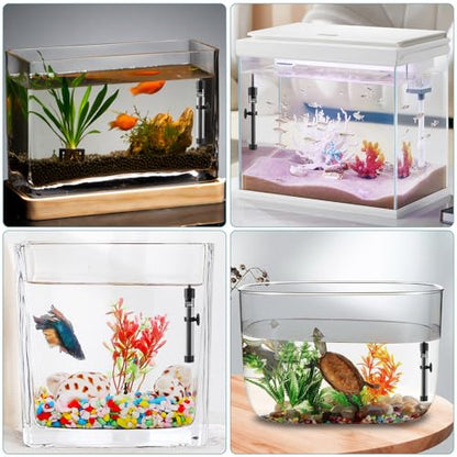 HITOP 25W Super Mini Aquarium Heater: Adjustable Heater for Small Fish Tank 2-6Gallons, with External Controller, Betta Heater for Fish Bowls (25W) - style: 25W(2-6Gal)