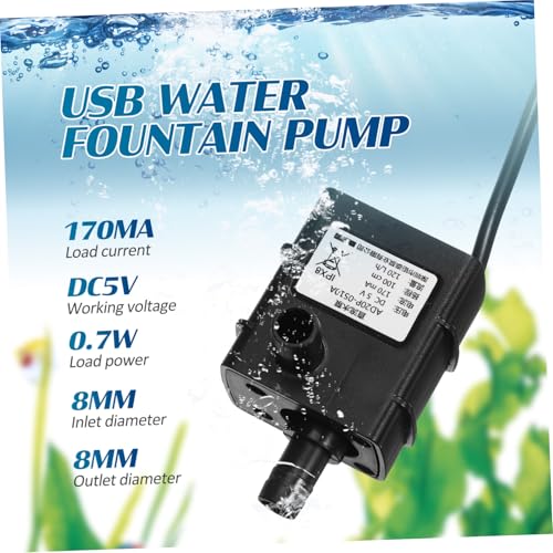 USB Mini Submersible Water Pump for Aquariums and Fish Tanks Quiet Operation Cat Water Fountain Pump Versatile Water Table Pump Strong Suction for Home and Office Use
