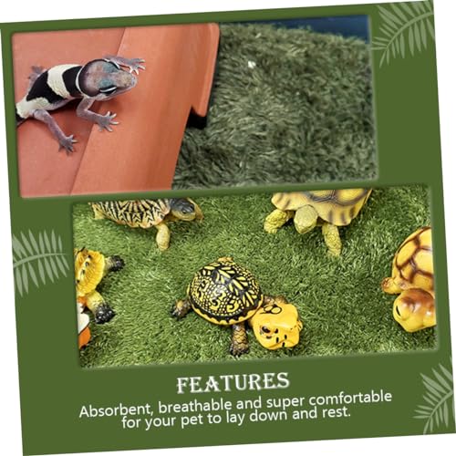 Reptile Moss Carpet Cushion for Horned Frogs Tortoise Habitat Premium Easy to Install Adaptable for Various Terrariums Decorative Fake Lawn Mat