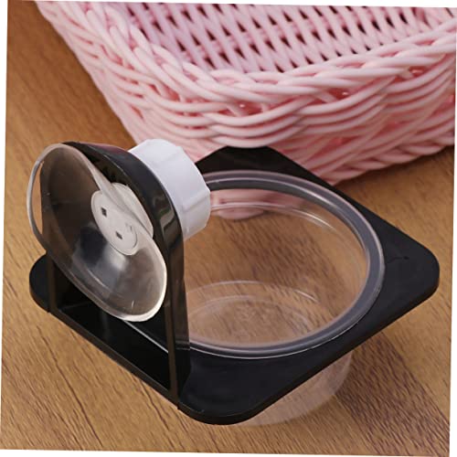 VICASKY 1Pc Reptile Food and Water Bowl Durable Black Feeding Dish for Crested Gecko and Other Pets Easy to with Tanks and Boxes