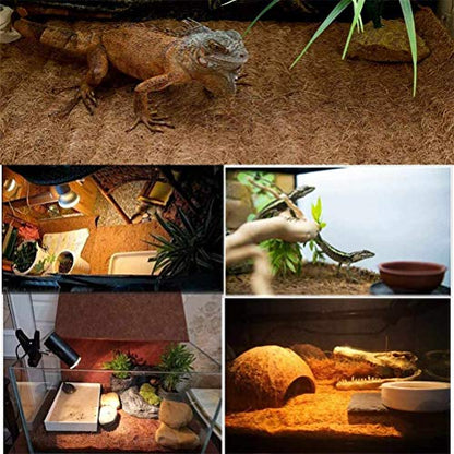 Aramox Coconut Fiber Reptile Mat Natural Coconut Fiber Substrate Mat 60x100cm Soft Absorbent Pet for Lizards Turtles Snakes with Washable Reusable Carpet (Brown)