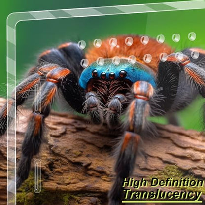 Acrylic Tarantula Enclosure, Micro Habitat Terrarium for Arboreal & Terrestrial Reptiles, Spiders and Invertebrates, Small Acrylic Reptile Enclosure for Jumping Spiders, Amphibians - size: 4 * 4 * 8 inch