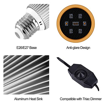 UVA UVB Bulb for Reptiles & Amphibians, 8508 LED Lamp with UV Light