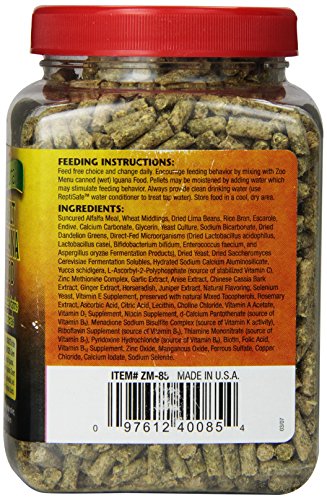 Zoo Med Laboratories SZMZM85 Iguana Adult Soft-Moist Pellets, 10-Ounce