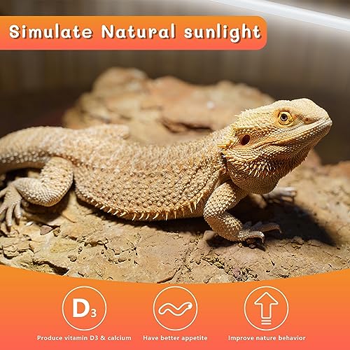 2PCS T5 UVB Reptile Light 8W 10.0,UVA UVB Light Bulb for Reptiles,Reptile UVB Lamp Tube for Bearded Dragon,12 Inchs - size: 2 pack T5 Tube-8W 10.0