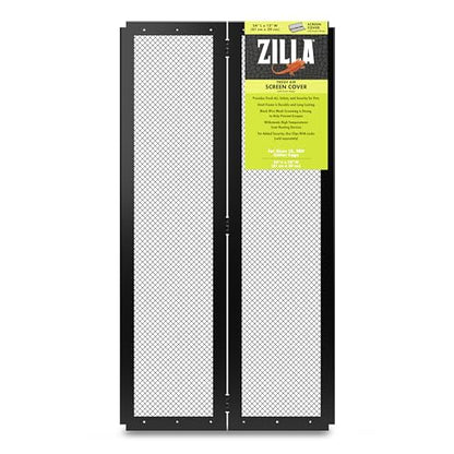 Zilla Pet Reptile Terrarium Fresh Air Screen Cover with Center Hinge 24" x 12" - size: 25.6"L x 13.8"W x 1.8"H
