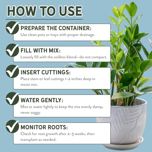 Planting Mix for Plant Propagation (4 Quarts), Hand Blended Soilless Mix for Propagating Plants, House Plants, and More - size: 4 Quarts