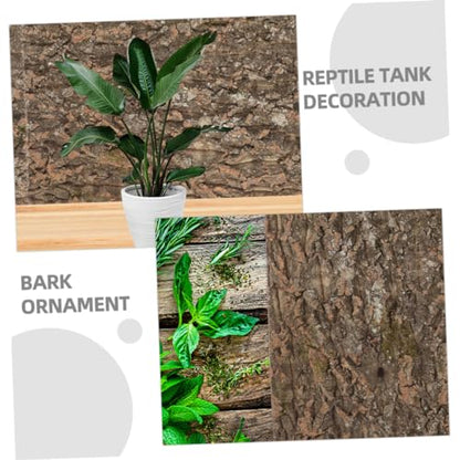 BESPORTBLE Cork Terrarium Background for Reptile Tanks Natural Bark Backdrop Decor Climbing Mat Safe Reusable Aesthetic Habitat for Chameleons Lizards and Other Reptiles