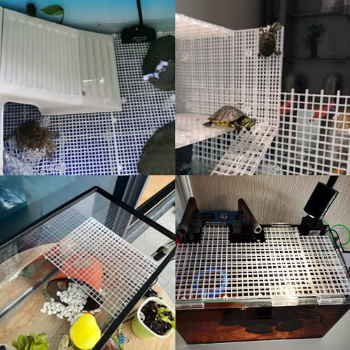 ALEGI Aquarium Fish Tank Divider Plastic Egg Crate Aquarium Filter Bottom Tray Plastic Grid (L 6pcs) - size: L 6pcs