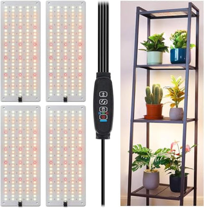 LBW Plant Grow Light, 540 LEDs Full Spectrum Plant Lights for Indoor Growing, Under Cabinet Grow Lamp with 4/8/12H Timer, 3 Lighting Modes, 10 Dimmable Levels, 4 Pack - size: 4 Packs