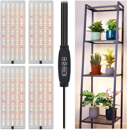 LBW Plant Grow Light, 540 LEDs Full Spectrum Plant Lights for Indoor Growing, Under Cabinet Grow Lamp with 4/8/12H Timer, 3 Lighting Modes, 10 Dimmable Levels, 4 Pack - size: 4 Packs