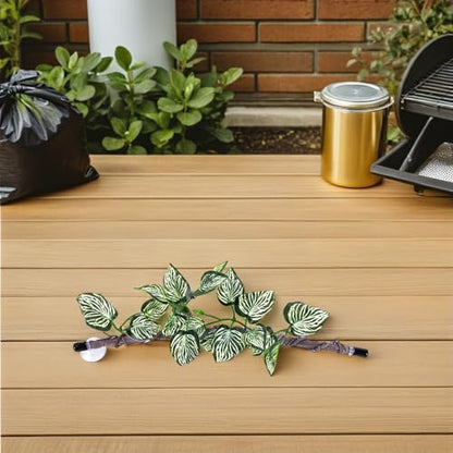 Cabilock 2pcs Artificial Reptile Jungle Vines with Flexible Climbing Branches and Suction Cups for Terrarium Decoration, Snake Climbing Accessories for Lizards, Frogs, Geckos, and Spiders