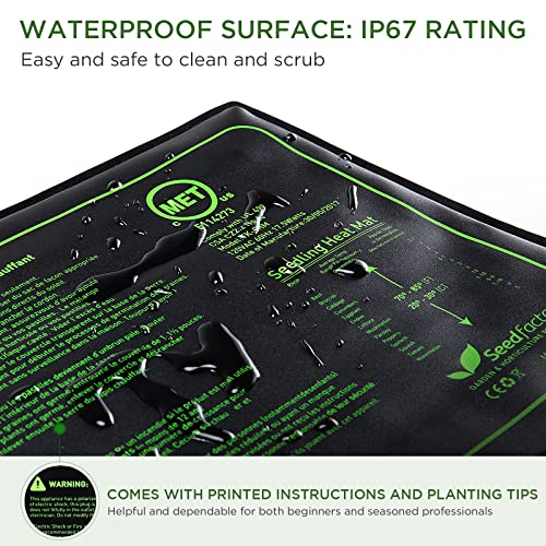 20" x 20" MET Certified Seedling Heat Mat and Digital Thermostat Combo Set - size: 1 Pack-20" X 20"