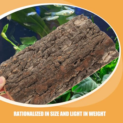 Totority 3pcs Bark Backdrop for Reptile Tanks Aquarium Background and Lightweight Terrarium Decoration Creates Comfortable Habitat for Lizard Snake Fish