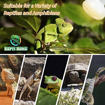New Upgrade Reptile Heat Lamp Bulb (3rd Gen No Broken), 50W 2 Pack Basking Spot Light for Reptiles & Amphibians,UVA Daylight Heat Bulb for Bearded Dragon, Turtle - color: 50*2