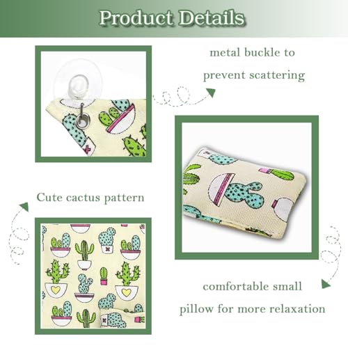 Bearded Dragon Hammock with Pillow, Swing Hanging Reptile Bed Lounger, Reptile Cover Substrate Tank Accessorie with Suction for Axolotl Bearded Dragon Geckos Lizard Terrariums Accessories