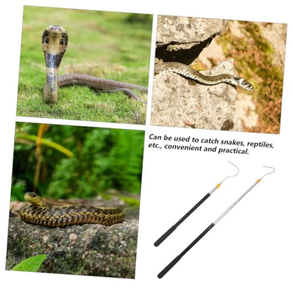 Stainless Steel Snake Catcher Tool Telescopic Snake Hook for Easy Handling Professional Trap