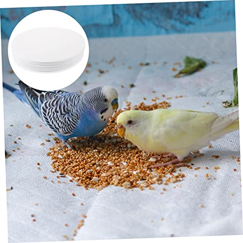 Bird Cage Liner Papers Disposable Absorbent Cage Liners with Leak-Proof Bottom 11.10 X 11.10 X 0.11 in Sheets for Parrots and Small Birds Easy Cleaning