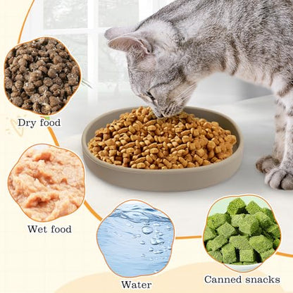 BNOSDM Silicone Dog Food Plate Shallow Dog Bowl Flat Cat Dish 1 Pack Small Puppy Plates for Small Dogs and Cats Whisker Fatigue Pet Feeding Bowls for Dry and Wet Food (Green) - color: 1 Pcs - (Green)