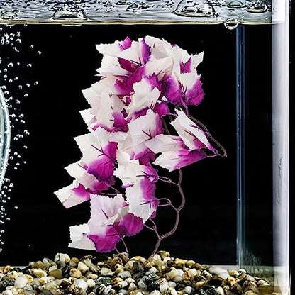 POPETPOP Reptile Plants for Terrarium : Resin Artificial Aquarium Plants with Suction Cup for Turtle Gecko Snake, 11.81x4.72x 0.78 inch