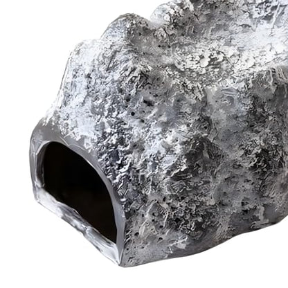Exo Terra Wet Rock Moisture Retaining Ceramic Reptile Cave,Grey,Large - size: L
