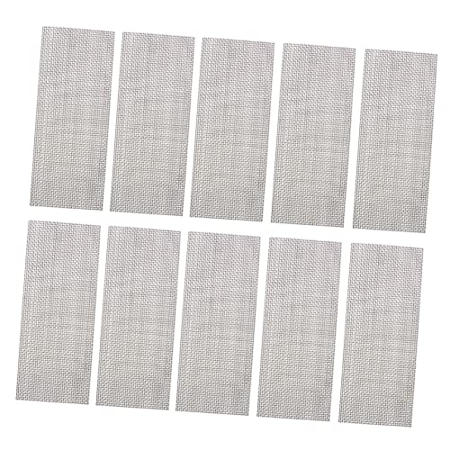 ORFOFE 10pcs Stainless Steel Wire Mesh Pad for Aquarium Grass Plant Net for Fish Tank Decoration Underwater Plant Fixing Sturdy - Grass and Moss - size: 20x8cm