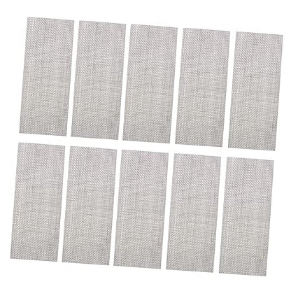 ORFOFE 10pcs Stainless Steel Wire Mesh Pad for Aquarium Grass Plant Net for Fish Tank Decoration Underwater Plant Fixing Sturdy - Grass and Moss - size: 20x8cm