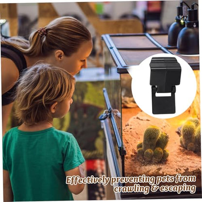 Luxshiny 6pcs Turtle Terrarium Buckles for Glass Reptile Feeding Tanks Sturdy Escape Lock Clips for Aqua and Rainforest Enclosures Practical Latches for Secure Pet Habitat