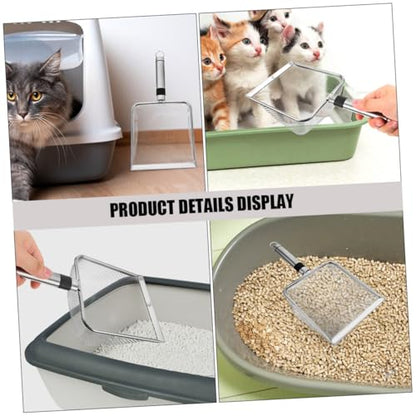 Stainless Steel Cat Litter Scoop with 2.8mm Mesh Large 28.5x14x6cm Sturdy Shovel for Clumping Litter and Pet Waste Cleaning