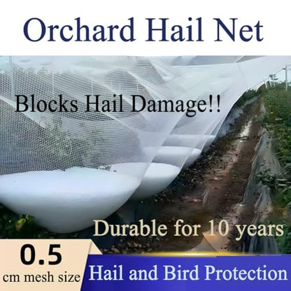 Garden Anti-Hail Netting for Veg Patch, 0.5cm Fine Insect Mesh for Plant Protection Pond Fruit Cage Flowers and Row Crops, Reusable, Various Sizes(3x20m) - size: 3x20m