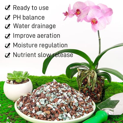 Bonsai Soil 2QT,Fast Draining Organic Potting Soil Mix Perlite,Lava,bark,Volcanic Rock,Green Zeolite,Premium Pre Mixed Bonsai Soil for Potted Plants - size: 2 Quart